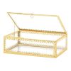 Accent Plus Glass Jewelry Box with Gold Frame