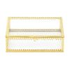 Accent Plus Glass Jewelry Box with Gold Frame