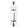 Gallery of Light Fleur de Lis Metal Wall Sconce with Glass Cylinder