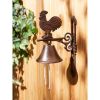 Accent Plus Wall-Mounted Cast Iron Rooster Bell