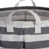 DII PE-Coated Nesting Fabric Bin Set - Gray Stripes